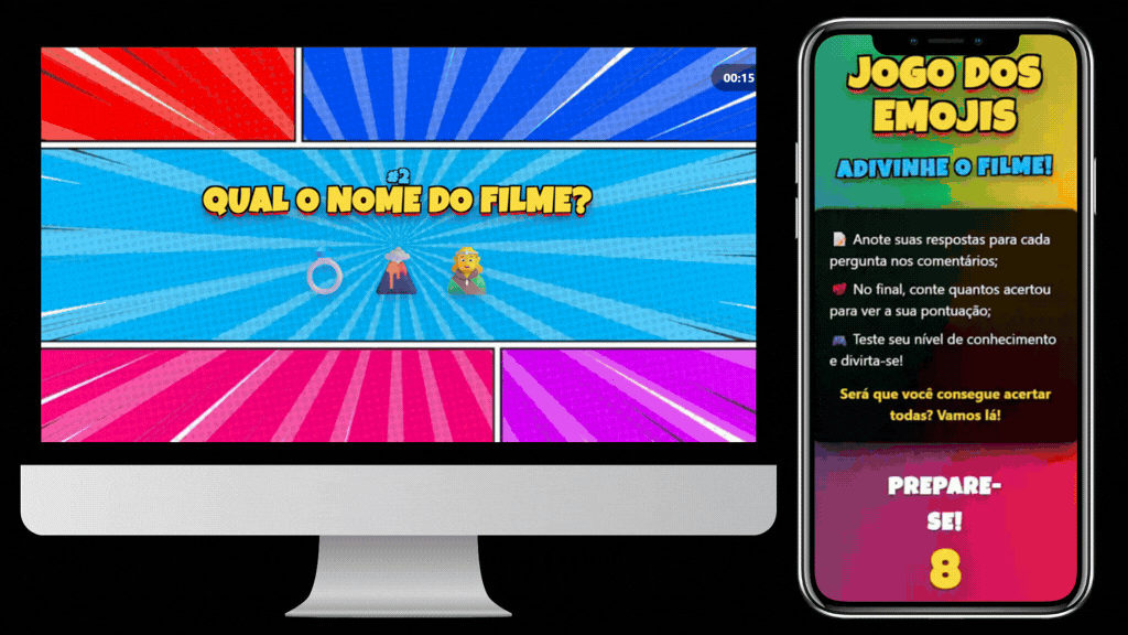 Vídeos de Quiz Personalizável